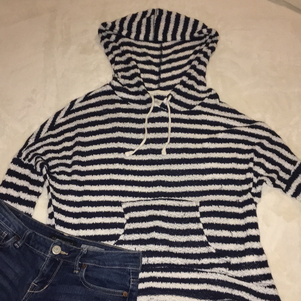 Striped Abercrombie Knitted Hoodie